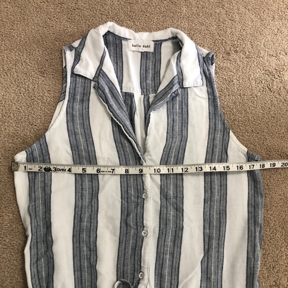 Bella Dahl Striped Sleeveless Romper Size Medium - Picture 12 of 16